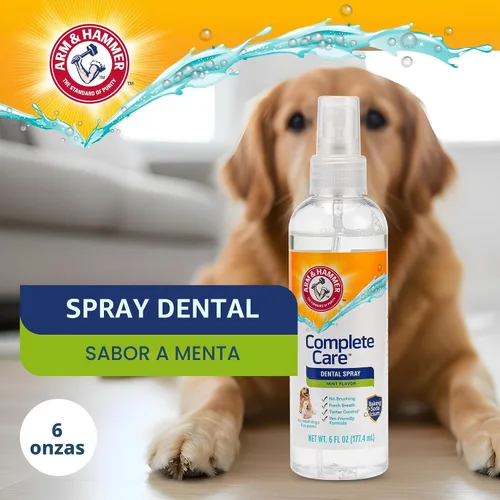 Vista 3 de Arm & Hammer Complete Care - Aerosol dental para perros, sabor a menta, refrescante de aliento para perros fácil sin cepillado, fórmula mejorada