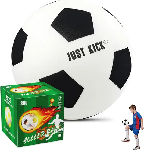 Vista 9 de Pelota de fútbol de espuma silenciosa SRG – Pelota de casa sin aire para entrenamiento silencioso, diseño de espuma suave y duradera, de uso