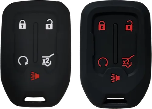 Vista 9 de 2 fundas protectoras para llave inteligente para GMC Acadia Terrain Yukon Chevrolet Suburban Tahoe entrada remoto sin llave, funda protectora