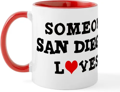 Vista 25 de CafePress I Love San Diego - Taza de café de cerámica (11.0 fl oz)