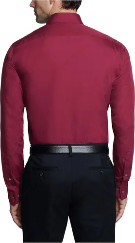 Vista 2 de Van Heusen - Camisa de vestir de tela de popelina para hombre, unicolor, corte ajustado