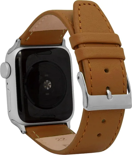 Vista 20 de Bandini Correas de cuero para mujer para Apple Watch de 1.496 pulgadas, 1.575 pulgadas, 1.614 pulgadas para mujer, correa delgada de cuero iWatch