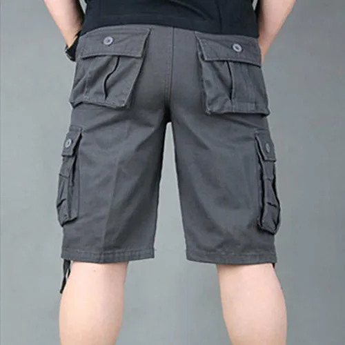 Vista 6 de Dealovy Novedad Pantalones Cortos con cremallera para Hombre Botón Bolsillos múltiples Frente Plano Medio pantalón Pantalón