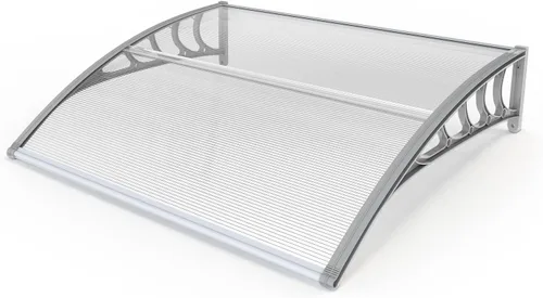 Vista 11 de Outvita - Toldo para ventana de 39 x 32 pulgadas, panel de PVC y soporte Blanco/Negro