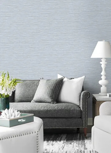 Vista 2 de Lillian August Luxe Haven - Papel tapiz de sisal sintético (brisa marina)
