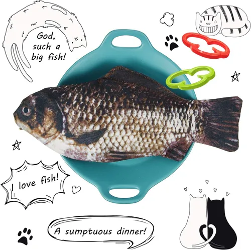 Vista 3 de Outus Divertido estuche con 4 bolígrafos de pescado para niños, estilo Negro