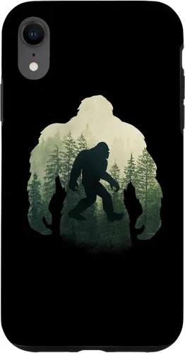 Vista 25 de Sasquatch Yeti Figure Nature Double Exposure Bigfoot Case for iPhone 17