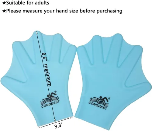 Vista 2 de Guantes de natación de malla de silicona, guantes de entrenamiento de natación Aqua Fit, guantes de natación, guantes de agua cerrados de dedo
