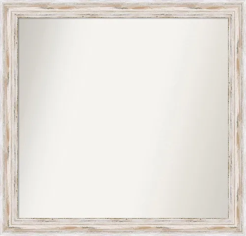 Vista 56 de Amanti Art Espejo personalizado, espejo de baño estrecho Alexandria White Wash, espejo de pared o espejo de tocador de baño sobre el fregadero