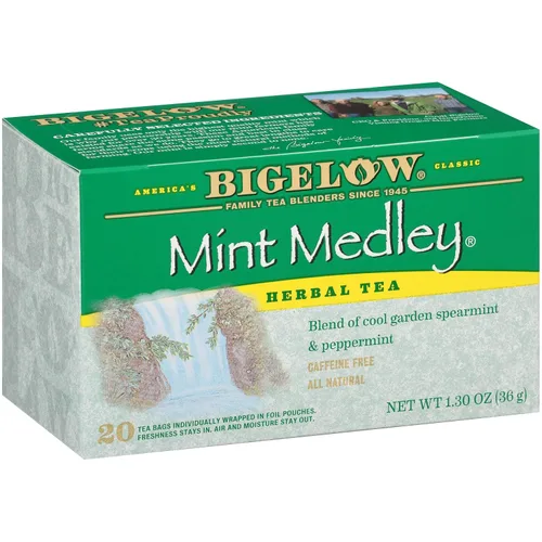 Vista 5 de Bigelow Tea Perfectly Mint - Té negro (paquete de 6) y té de hierbas Medley de menta (paquete de 6)