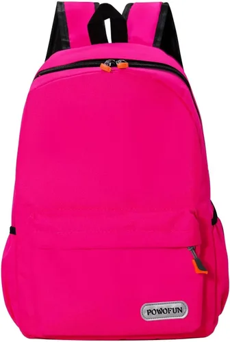 Vista 2 de Mochila para niños de 15 pulgadas, ligera, para escuela primaria, para jardín de infantes, mochila de viaje casual, Rosa, Casual