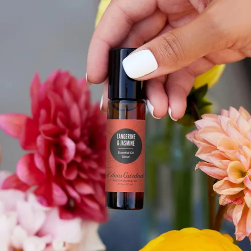 Vista 2 de Edens Garden Mezcla de aceite esencial de mandarina y jazmín roll-on - 100% puro grado premium, natural, terapéutico, aromaterapia, seguro