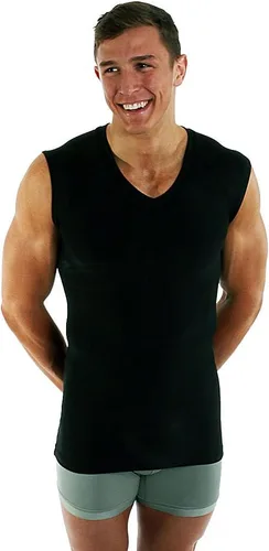 Vista 2 de GynecomastiaHombre Boob Compresión Undershirt con Max-Fit Instant pecho adelgazamiento