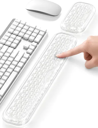 Vista 15 de Vaydeer Reposamuñecas para teclado y mouse, juego de almohadillas ergonómicas de soporte de muñeca para computadora, cojín de brazo de espuma