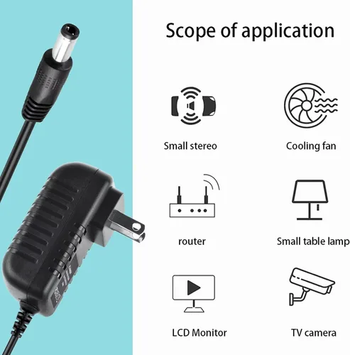 Vista 6 de Adaptador de 12 V CA/CC compatible con ONN. Watch 4K Google TV Streaming Device Negro 100135769 (Nuevo 2024) 12VDC DC12V 12voltios 12.0 voltios