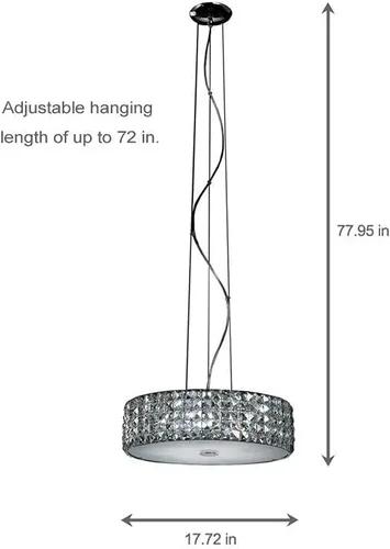 Vista 3 de Home Decorators Collection Colgante cromado de 6 luces