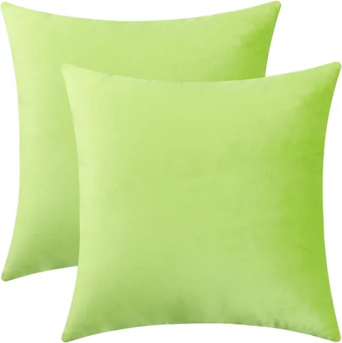 Vista 31 de Jeneoo Juego de 2 fundas decorativas para cojines de terciopelo suave y cómodo, funda sólida para cojín de sofá, decoración