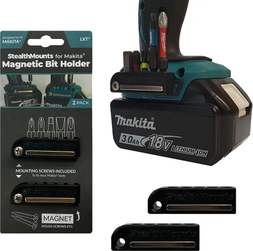 Vista 3 de StealthMounts Soporte magnético para puntas Makita (paquete de 2) - Negro Fabricado en Reino Unido