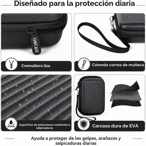 Vista 4 de GWCASE Funda de disco duro externo para Seagate, para WD, para Toshiba HDD