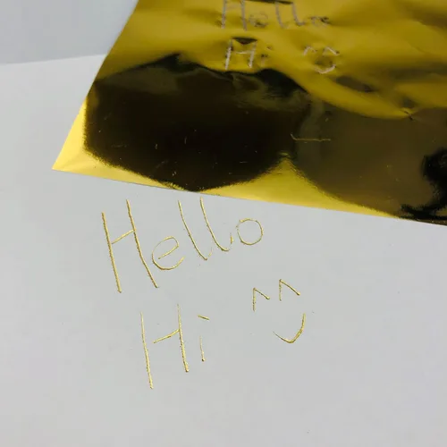 Vista 7 de 50 hojas de transferencia de aluminio para Cricut Joy Maker 3 2 1/Cricut Explore 3 2/Air 2 3/Cameo (no requiere calefacción) DIY Rese Gold Ruby