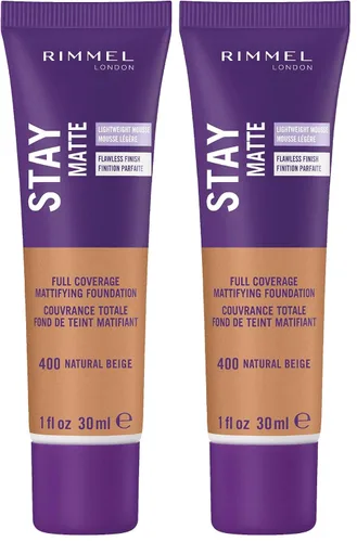 Vista 9 de 3 x Rimmel London Stay Matte - Base líquida mousse mate 30ml - 201 Beige clásico