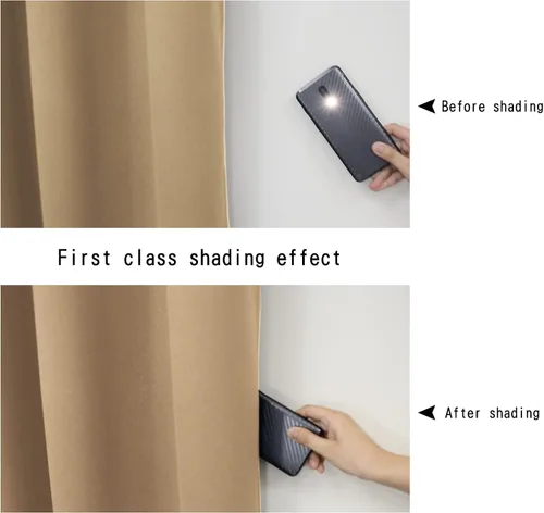 Vista 3 de Cortinas opacas para dormitorio con línea negra, 100 % opacas, con aislamiento térmico, cortinas largas para sala de estar, tratamiento de ventanas