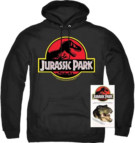 Vista 2 de Popfunk Classic Jurassic Park Classic Logo T Rex Sudadera con capucha y calcomanías