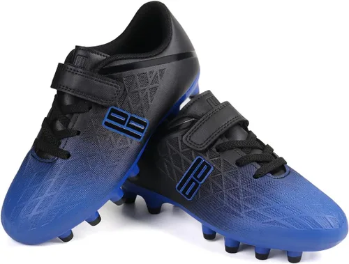 Vista 7 de Brooman - Tacos de fútbol para niños y niñas, zapatos deportivos con tacos para usar al aire libre