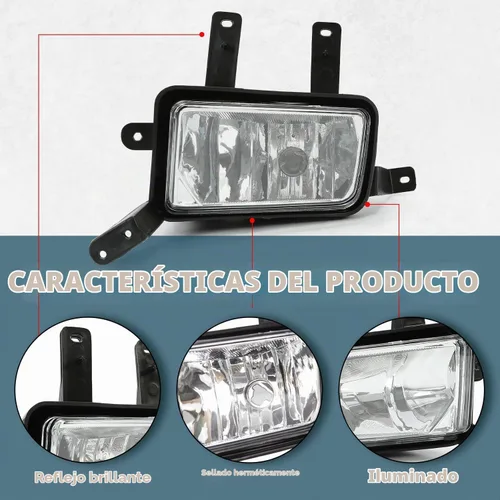 Vista 6 de ECOTRIC Luces antiniebla con labios cromados Compatibles con lámparas de parachoques 2015-2020 Chevy Chevrolet Tahoe Suburban con interruptor y kit