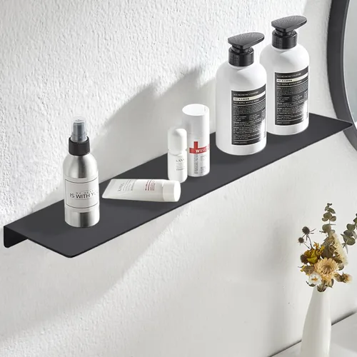 Vista 8 de TRUSTMI Estante flotante montado en la pared, acero inoxidable SUS304, estantes de almacenamiento de acero inoxidable para baño, cocina, dormitorio