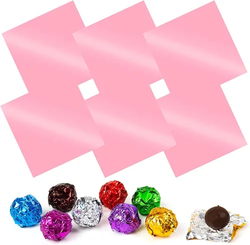Vista 21 de Envolturas de caramelo de papel de aluminio – Papel de regalo de chocolate, 300 piezas, envoltorio de barra de chocolate casera, embalaje