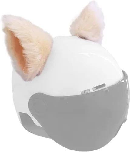 Vista 10 de Orejas de gato para casco, orejas de felpa, accesorio adhesivo para casco para bicicleta, motocicleta, superficies lisas, decoración de cascos