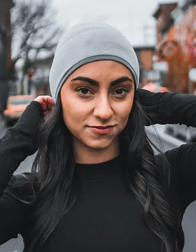 Vista 7 de SAAKA Gorro de bambú. Suave y ligero. Correr, deportes de nieve. Gorra de calavera para hombres y mujeres