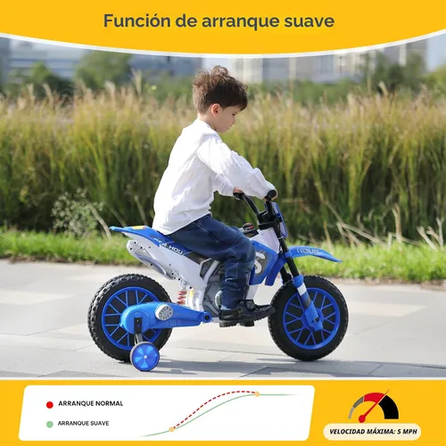 Vista 4 de TOBBI Motocicleta Dirt Bike para Niños de 12V Motocicletas Eléctricas Juguetes de Montar a Batería Motocross Todoterreno para Niños y Niñas de 3+
