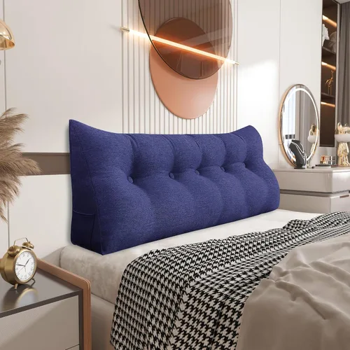 Vista 36 de Almohada pequeña de cuña para cabecero, almohada de lectura para sentarse en la cama, respaldo de adulto, almohada triangular de refuerzo para sofá