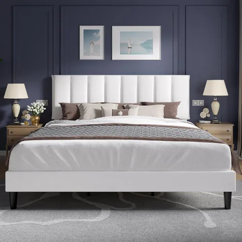Vista 53 de VECELO Base de cama de tamaño individual con cajón de almacenamiento, base de cama de plataforma resistente con cabecera y fuerte soporte de Negro