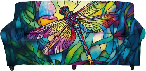 Vista 29 de Forchrinse Funda de sofá con estampado navajo africano para sofá de 1 cojín, funda elástica para sofá, protector de muebles para casa rural, hogar