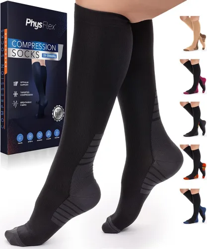 Vista 10 de Compression Socks for Women & Men 20-30 mmHg – Circulation Support for Nurses, Travel, Flight, Running & Everyday Wear