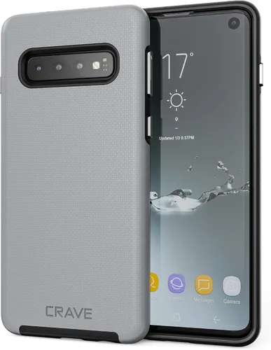 Vista 9 de Crave Dual Guard Para Samsung Galaxy S10 Caso, Protección A Prueba De Golpes Funda De Doble Capa Para Samsung Galaxy S10 - Negro