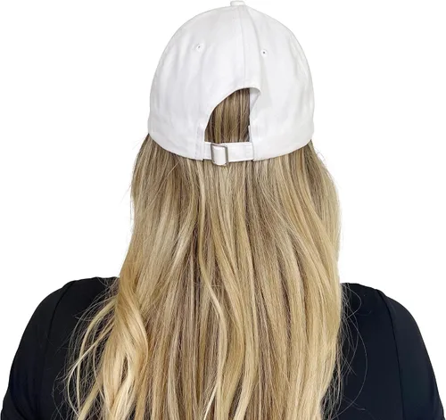 Vista 4 de Gorro unisex bordado blanco champán y cocaína para adultos, 100% algodón con espalda ajustable, perfecto para regalo divertido, Blanco
