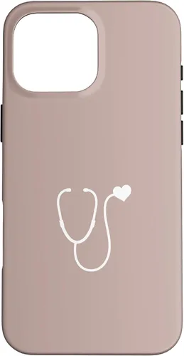 Vista 19 de Pink Taupe - Funda con estetoscopio de corazón para enfermera o doctor para iPhone 17