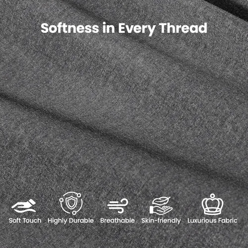 Vista 4 de Moderno sofá modular de 9 plazas, sofá cama convertible en forma de U con almacenamiento, tela de lino sin brazos en forma de L para sala de estar