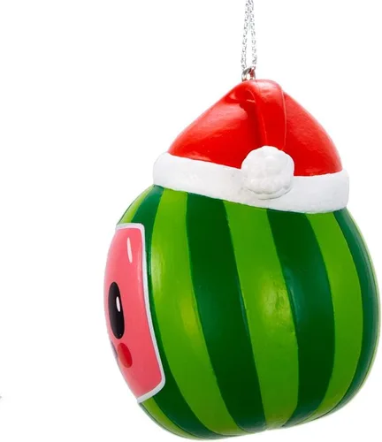 Vista 3 de Adorno de sandía con sombrero de Santa Cocomelon™