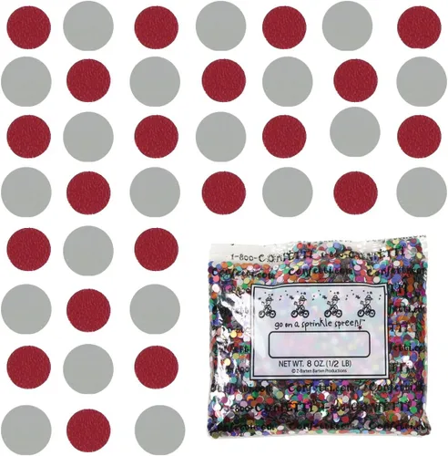 Vista 243 de Confetti Circle 1/4" Negro, Azul Marino Combo - 2 bolsas de media onza (1 oz) (8550/9971)