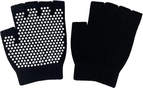 Vista 4 de Calcetines de pilates con empuñaduras para mujer, calcetines de yoga antideslizantes para baile de barra o entrenamiento descalzo 2 pares de guantes