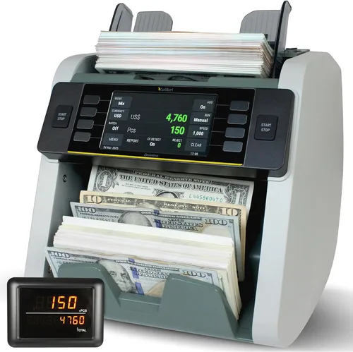 Vista 8 de Kolibri, contador de dinero con detección UV Blanco/Verde (Kolibri Uv/Mg)