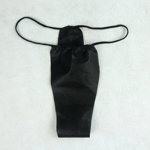 Vista 2 de Paquete de 100 tangas desechables para bronceado esterilizante, envueltas individualmente, color negro, Negro