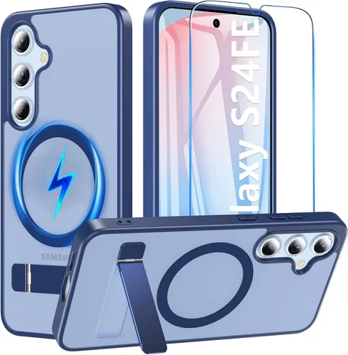 Vista 28 de Funda OWKEY Samsung Galaxy A13 5G, Funda Magnética para Teléfono con Soporte y Protector de Pantalla, Funda Protectora Antihuellas y a Prueba de A13