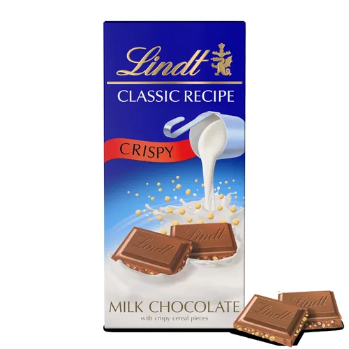 Vista 24 de Lindt CLASSIC RECETE Barra de caramelo de chocolate con leche, 4.4 onzas, paquete de 12