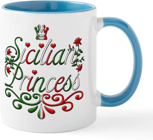 Vista 46 de CafePress Sicilia Mug - Taza de café de cerámica (11.0 fl oz)